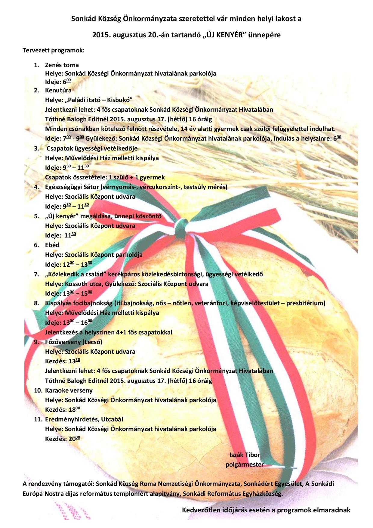 "Új kenyér" ünnepség